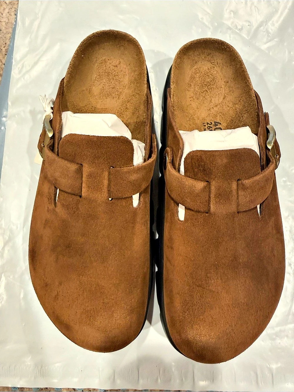 Birkenstock Boston PAP Chunky Clog Brown & Black US 9